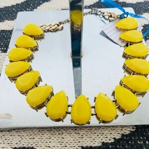 Yellow Teardrop Necklace
